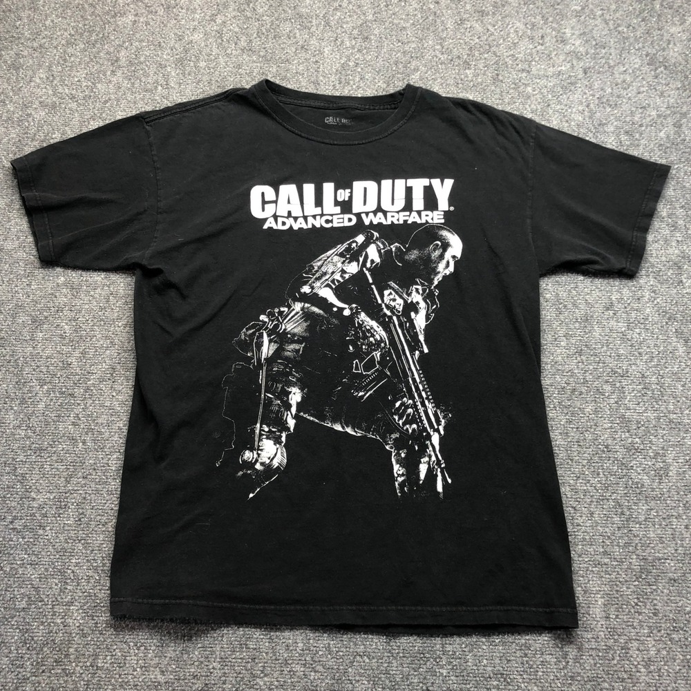 Call of Duty Advanced Warfare Mens Black Graphic T-Shirt Large COD Video Game